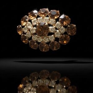 Exquisite Vintage 1940’s/50’s Topaz Colour Rhinestone Brooch